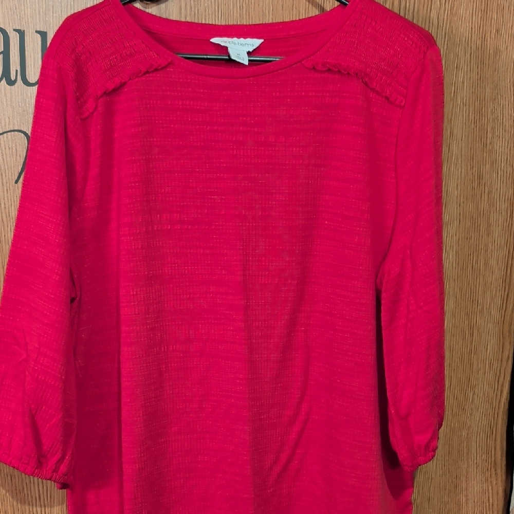 Liz Claiborne Vibrant Red Blouse